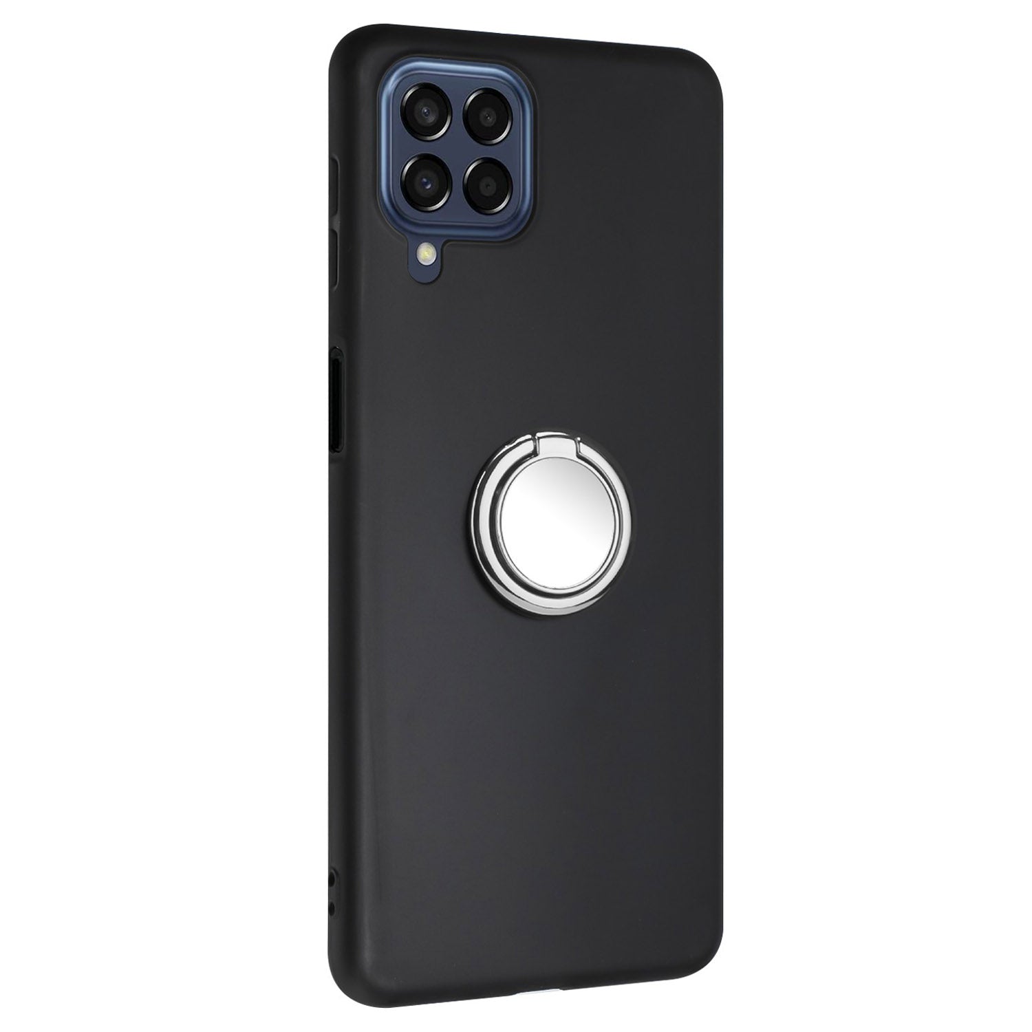 Matte Phone Case for Samsung Galaxy A12 / M12 Fall-proof TPU Back Cover with Ring Kickstand Matte Phone Case for Samsung Galaxy A12 / M12 Fall-proof TPU Back Cover with Ring Kickstand